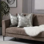 Champagne Geometric Texture Cushion Cover - Image 4