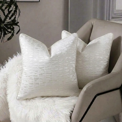 17-17 Quilted Texture Jacquard Cushion Cover