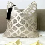 Ivory Diamond Trellis Cushion Cover - Image 3