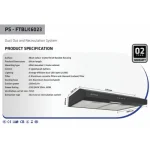 Black Matte Kitchen Hood 60cm PS-FTBLK6023 - Image 3