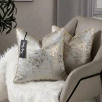 Marble Texture Jacquard Cushion Cover