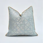 Dusty Blue Chevron Panel Cushion Cover - Image 3