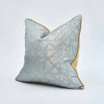 Dusty Blue Chevron Panel Cushion Cover - Image 4