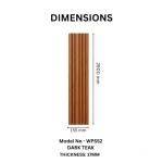 STC Innovative WPC Square Fluted Wall Panel Dark Teak WPS52 - Image 2