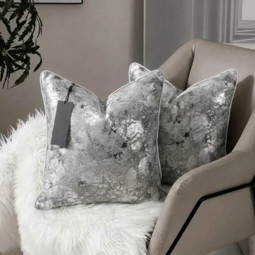 Grey Textured Weave Cushion Cover