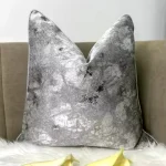 Silver Grey Textured Weave Cushion Cover - Image 3