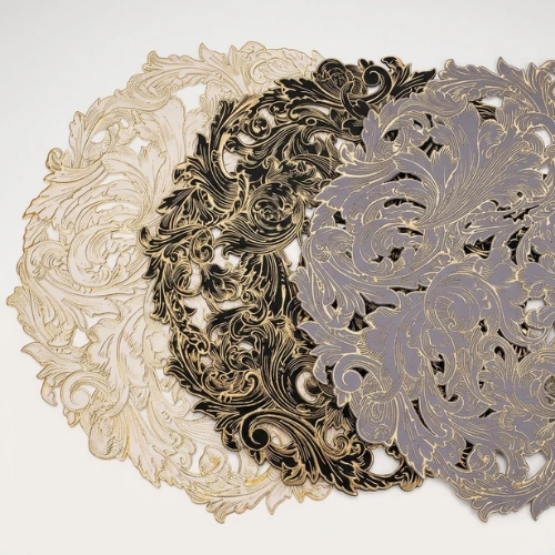 Round Floral Cutwork Placemat