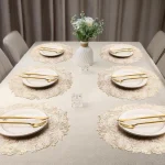 Round Floral Cutwork Placemat - Image 3