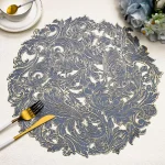 Round Floral Cutwork Placemat - Image 6