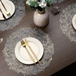 Round Floral Cutwork Placemat - Image 7