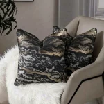 Midnight Mountain Jacquard Cushion Cover