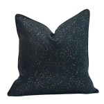 Jet Black Textured Jacquard Cushion Cover - Image 3