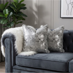 Silver Grey Textured Weave Cushion Cover - Image 4