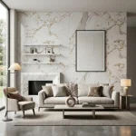 STC Luxurious Marble Finish Bamboo Charcoal Wall Sheet – Calacatta White Marble BC-22 - Image 5