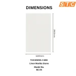 STC Luxurious Marble Finish Bamboo Charcoal Wall Sheet – Linen Marble Stone BC-25 - Image 2